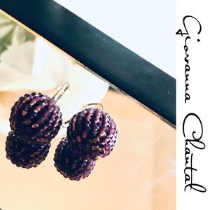 GIOVANNA CHANTAL Handmade Spiked Earrings - Purple